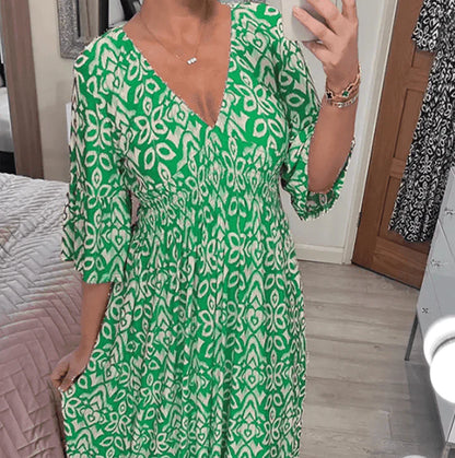 V-Neckline floral dress
