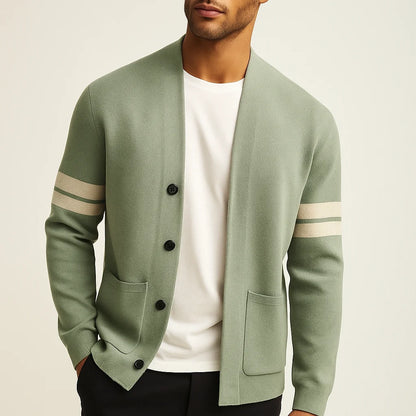 Men’s Giancarlo Striped-Sleeve Cardigan