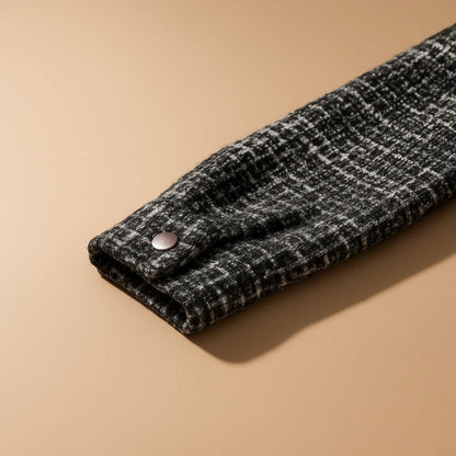 Men's Houndstooth Cotton Tweed Winter Shacket