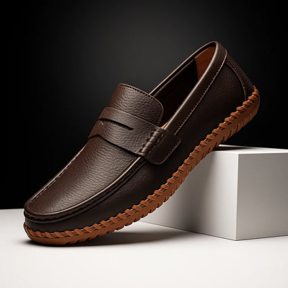 Men’s Premium Supportive Leather-Look Loafers