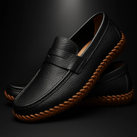 Men’s Premium Supportive Leather-Look Loafers
