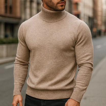 Men’s Pure Wool Classic Turtleneck Jumper