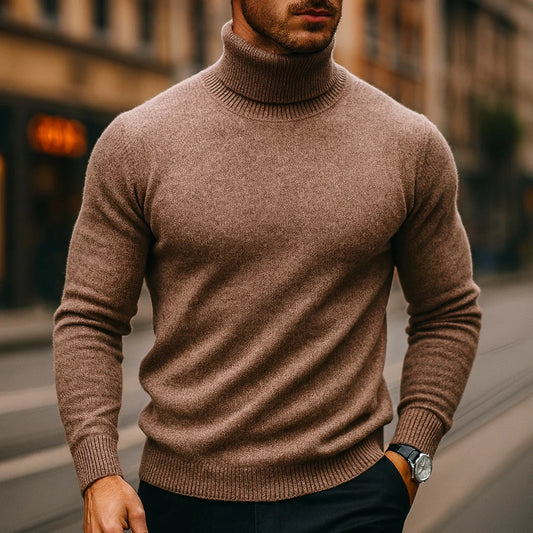 Men’s Pure Wool Classic Turtleneck Jumper