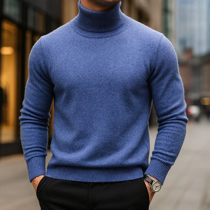 Men’s Pure Wool Classic Turtleneck Jumper