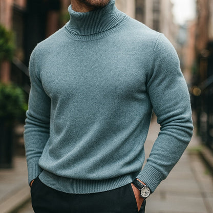 Men’s Pure Wool Classic Turtleneck Jumper