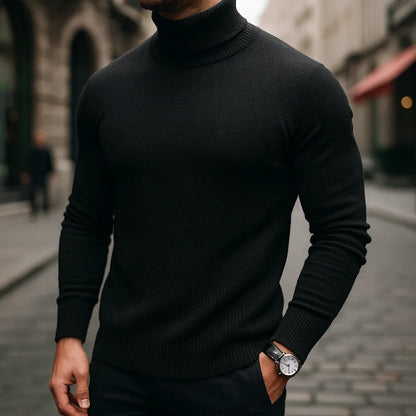 Men’s Pure Wool Classic Turtleneck Jumper