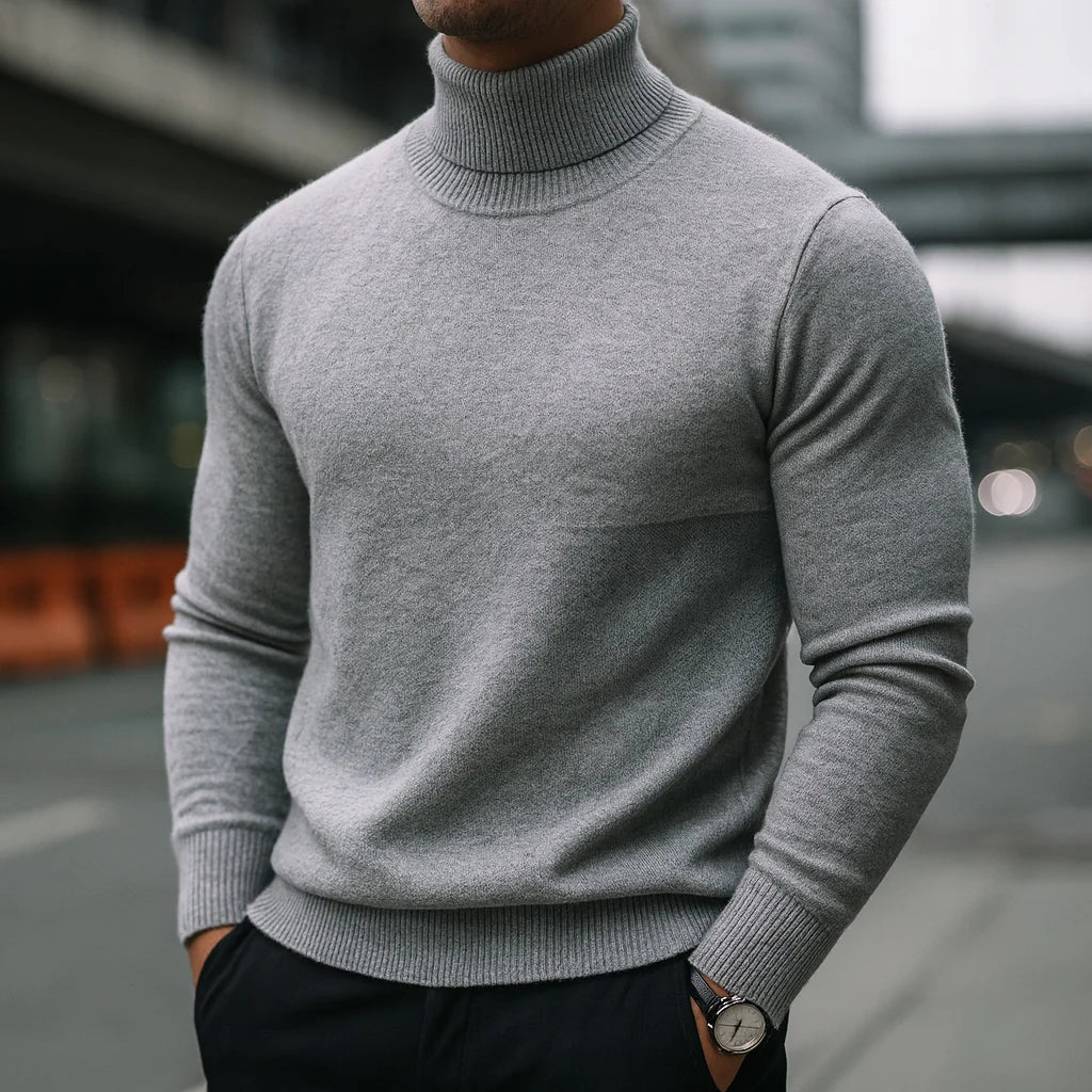 Men’s Pure Wool Classic Turtleneck Jumper
