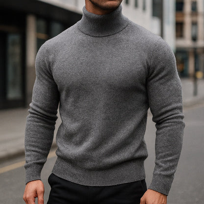 Men’s Pure Wool Classic Turtleneck Jumper