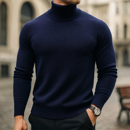 Men’s Pure Wool Classic Turtleneck Jumper