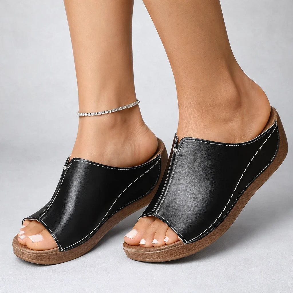 Women’s Arlena Leather-Look Wedge Platforms