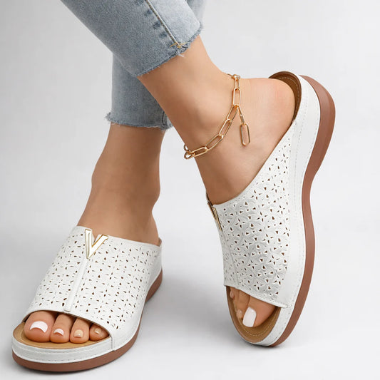 Soft Leather-Look Fashion Sandals