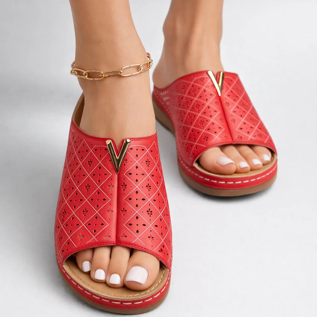 Soft Leather-Look Fashion Sandals