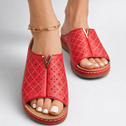 Soft Leather-Look Fashion Sandals