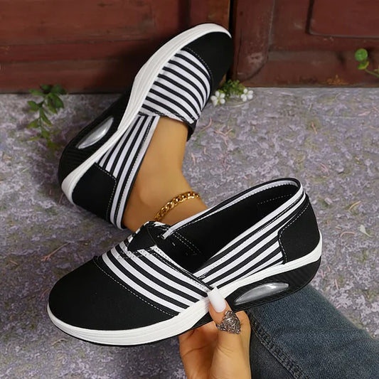 Women’s Comfort Striped Slip-On Trainers