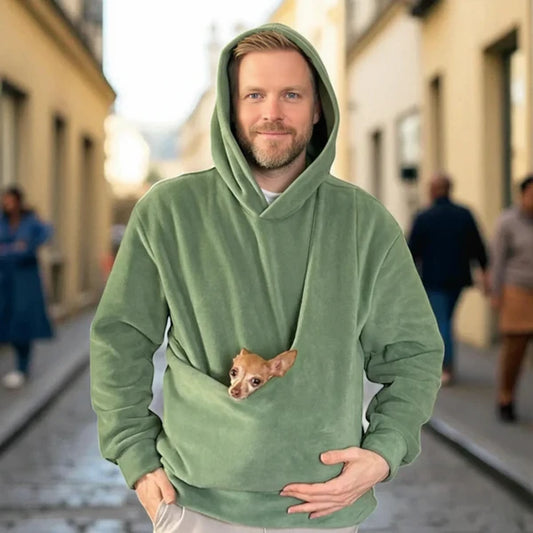 Pet Carry Pouch Fleece Hoodie