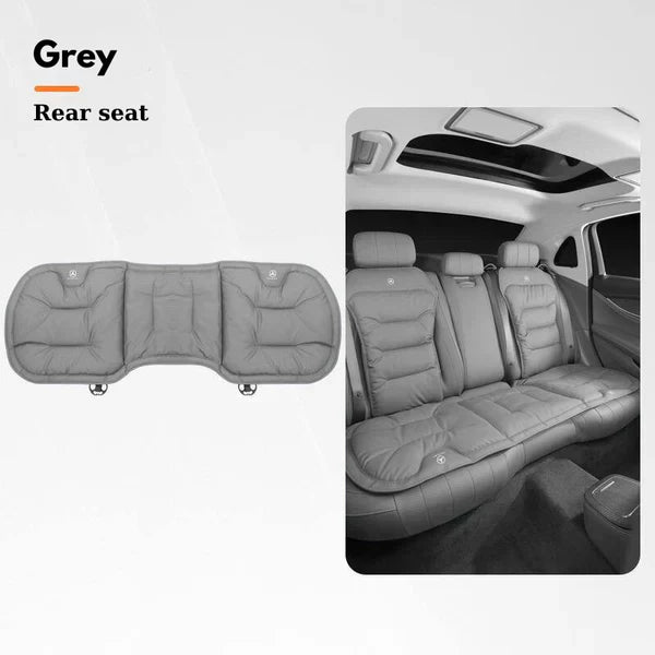 Soft Leather Car Seat Cushion Set with Anti Slip Silicone Backing