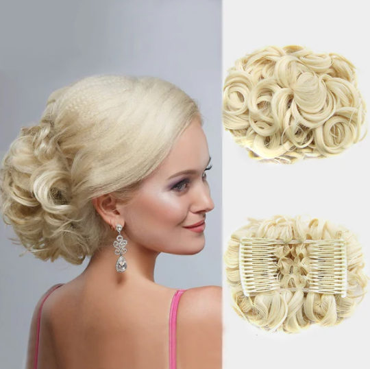 Women’s Messy Curly Bun Hair Extension Scrunchie