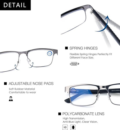 Ultra-Light Progressive Photochromic Reading Glasses