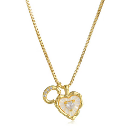 Women's Personalised Heart Initial Necklace