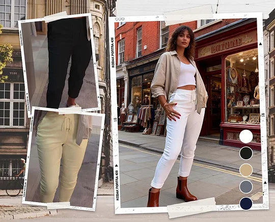 Women’s Elasticated Waist Cotton Pencil Trousers