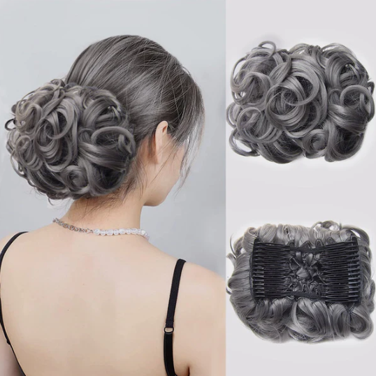 Women’s Messy Curly Bun Hair Extension Scrunchie