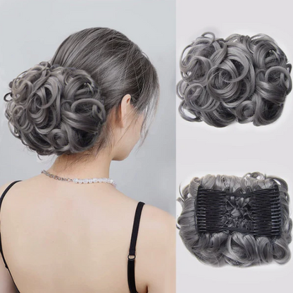 Women’s Messy Curly Bun Hair Extension Scrunchie