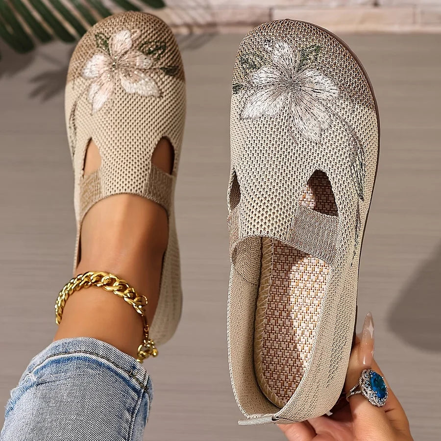 Women's Breathable Embroidered Trainers