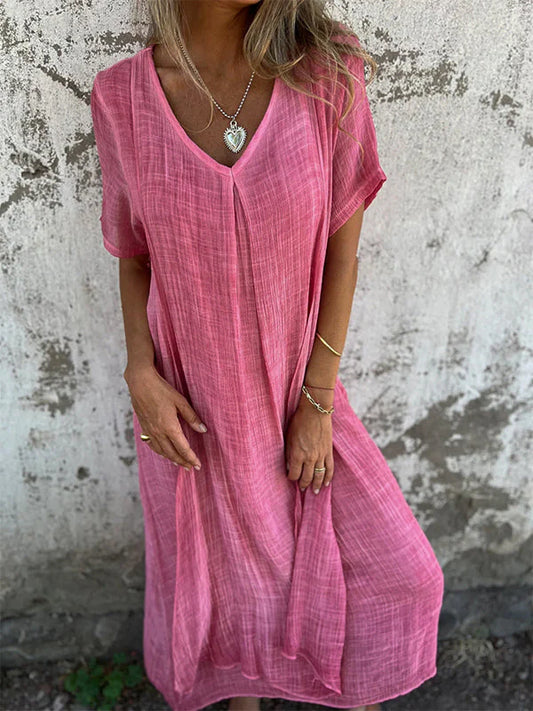 High quality, comfortable summer dress made of 100% linen