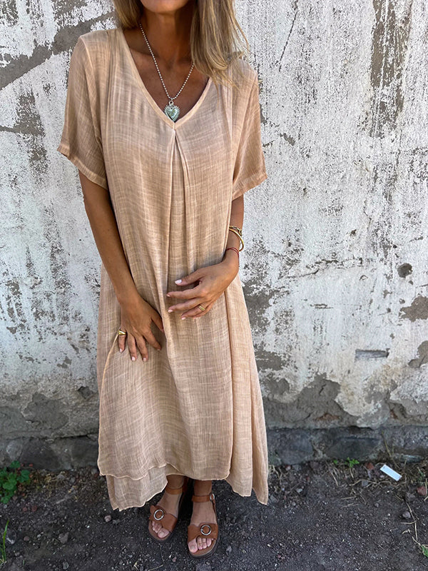 High quality, comfortable summer dress made of 100% linen