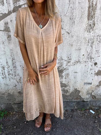 High quality, comfortable summer dress made of 100% linen