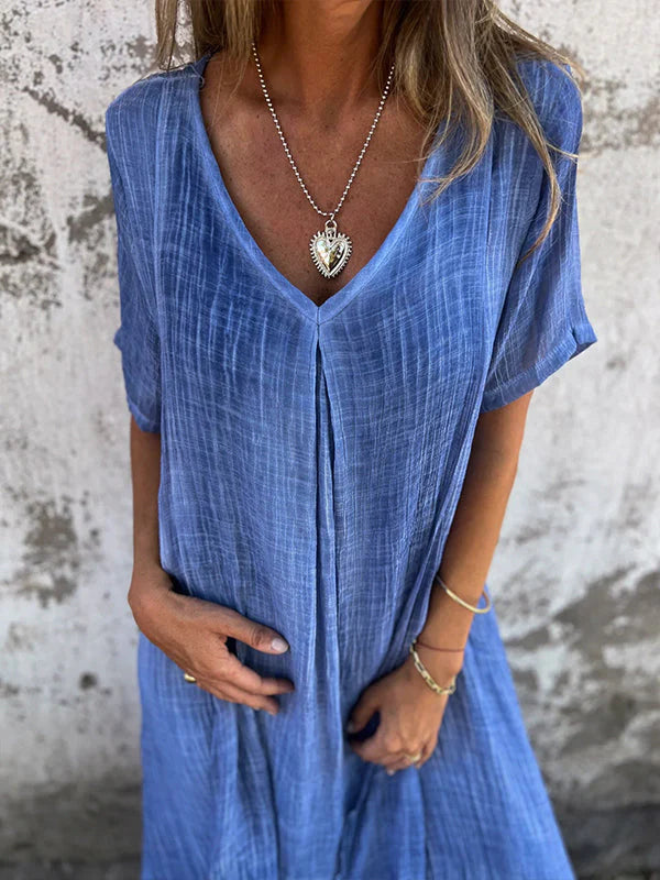 High quality, comfortable summer dress made of 100% linen