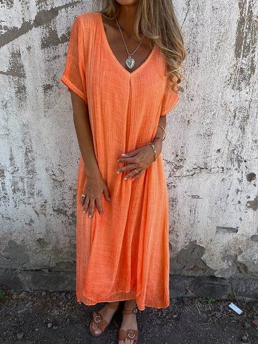 High quality, comfortable summer dress made of 100% linen