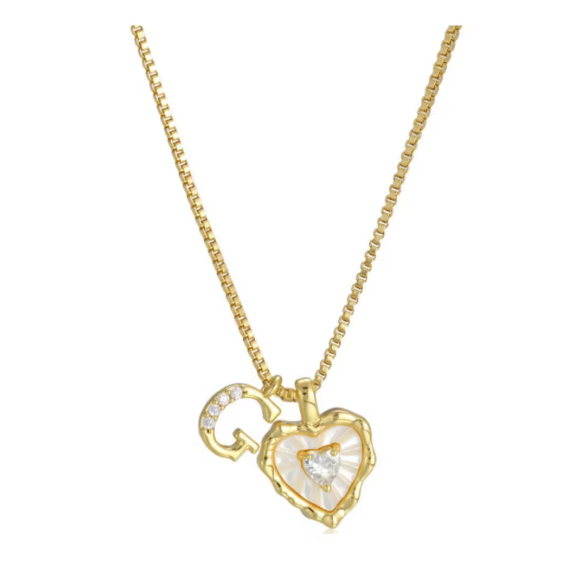 Women's Personalised Heart Initial Necklace