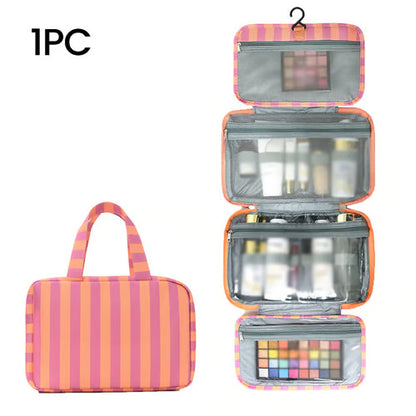 Striped Hanging Toiletry Organiser