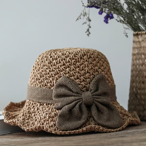 Women's Woven Bow Sun Hat