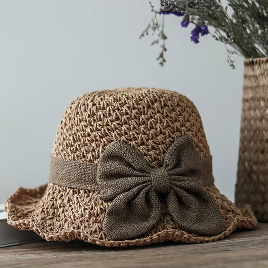 Women's Woven Bow Sun Hat