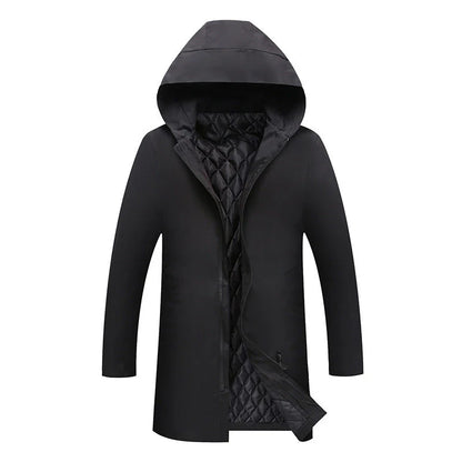 Men's Winter Coat with Thermal Lining and Minimalist Design