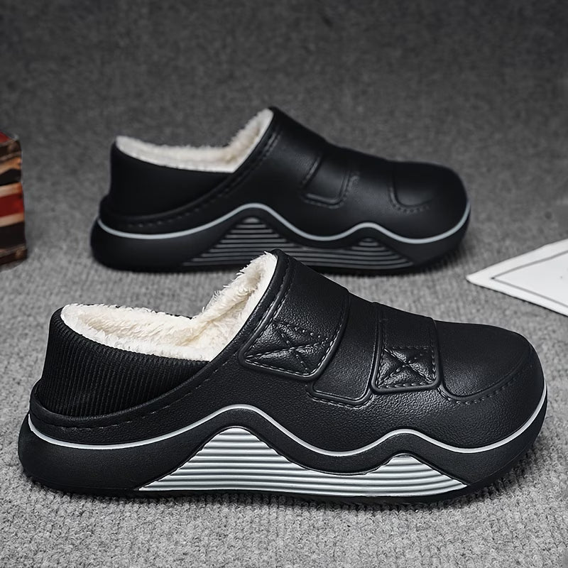 Men's Plush Lined Winter Slip On Shoes