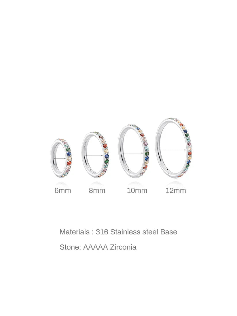 Women’s Titanium Waterproof CZ Cartilage Hoop Earring