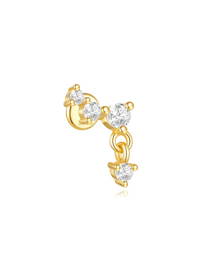 Women’s 925 Sterling Silver Waterproof CZ Stud Earring Set