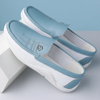 Men's Soft-Soled Leather-Look Slip-On Casual Shoes