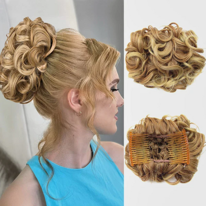 Women’s Messy Curly Bun Hair Extension Scrunchie