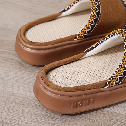 Women’s Contrast Stitch Platform Slides