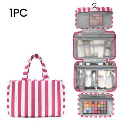 Striped Hanging Toiletry Organiser