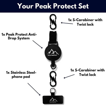 Universal Phone Safety Tether Kit with Retractable Cord