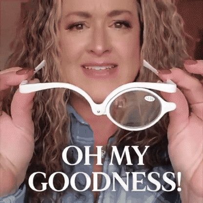 Flip-Lens Makeup Reading Glasses for Close-Up Precision