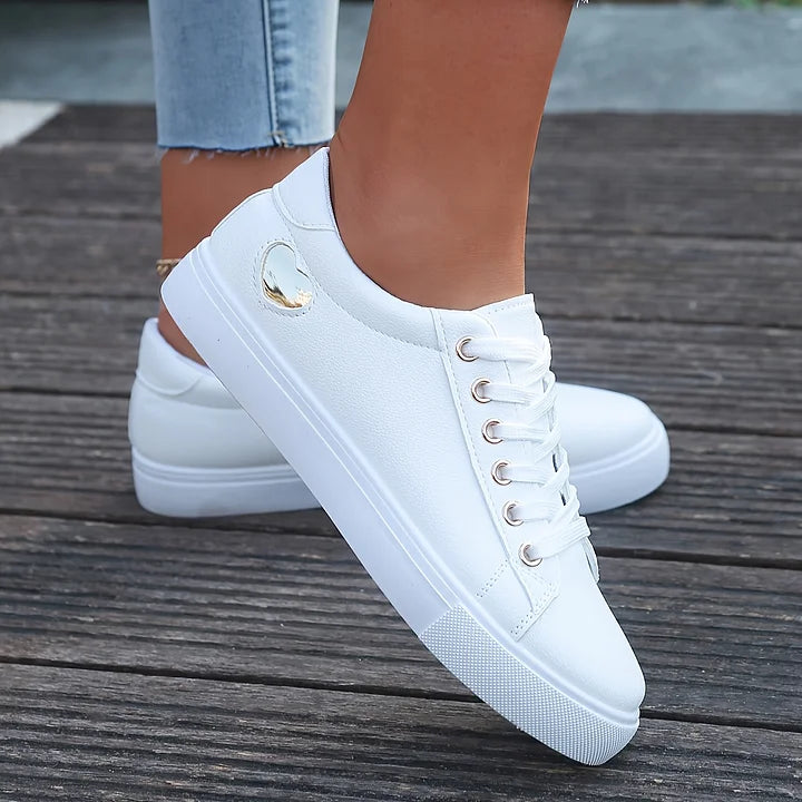 Women’s White Low-Top Trainers
