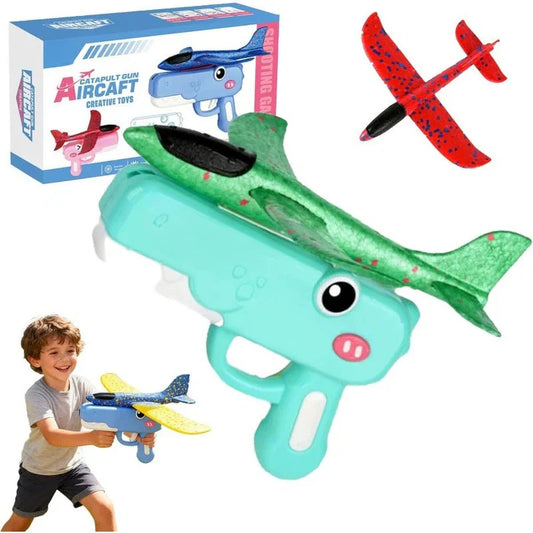 Kids DinoFly Foam Plane Launcher Toy Set