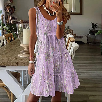 Women’s Sleeveless Tiered Midi Dress