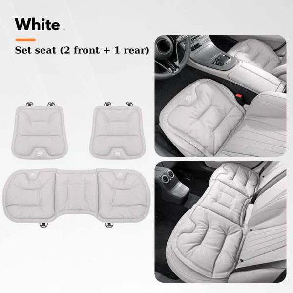 Soft Leather Car Seat Cushion Set with Anti Slip Silicone Backing
